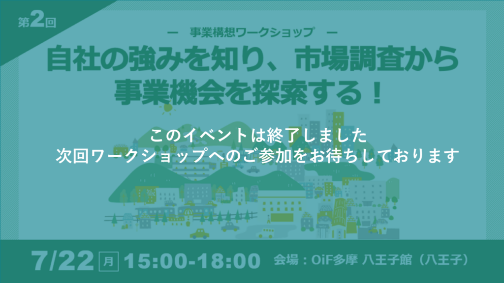 【令和6年度第2回事業構想ワークショップ】 ～自社の強みを知り、市場調査から事業機会を探索する！～